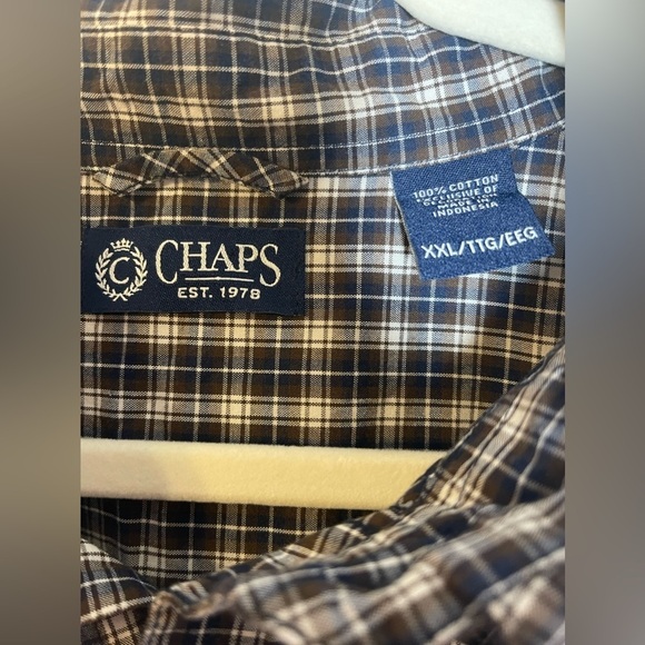 Chap’s Men’s Long‎ Sleeve Button Down Stretch Shirt Size XXL - Picture 4 of 8
